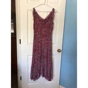 Burgundy Paisley Dress Size 10